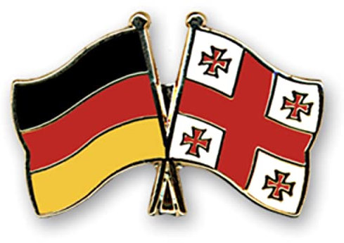 Freundschaftspin pins Deutschland-Georgien Flagge Fahne Anstecker Button Metall NEU