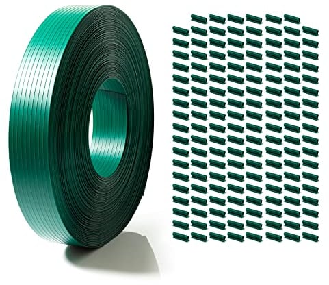 Pajaso Design - Sichtschutzband für Maschendrahtzaun, Moosgrünes PVC-Zaunabdeckungssystem, Sichtschutz für Pool, Hof oder Tor mit privater Abdeckung, 63 m Rolle, UV-beständig
