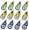 12 Stück Korrekturbänder Set, Changyeah 12m x 5 mm Korrekturroller Korrekturmaus Mini mit Schutzkappe&Fenster Korrigieren Roller für Kinder Schüler Büro Zuhause Schulsachen