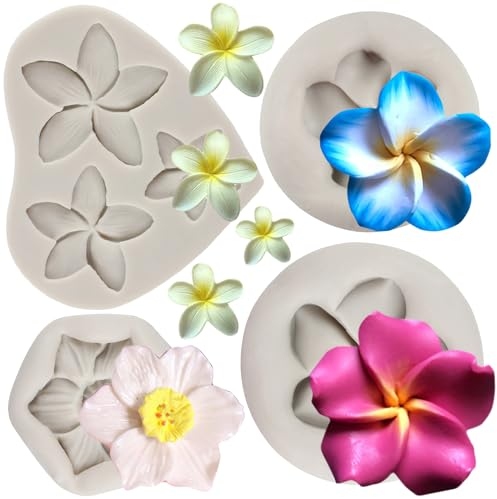 Sijiangmold Silikon-Fondant-Form für Kuchendekoration, Cupcake-Aufsätze, Blütenpaste, Polymer-Ton, 4 Stück