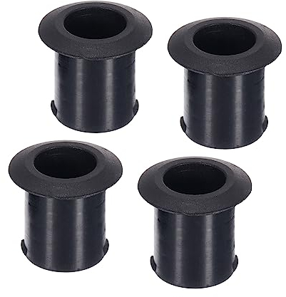 sourcing map 1.08 AD 0.6 ID (27.5x15mm) Schwarz Gummi Öse 4Stk Dichtung Schutz Kabel Ösen Flexibel für Kabel Rohre