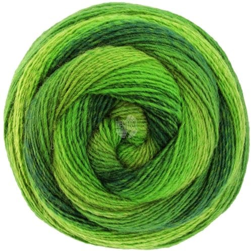 LANA GROSSA Gomitolo Versione | Dochtgarn mit Farbverlauf | Handstrickgarn aus 60% Schurwolle & 40% Polyacryl | 200g Wolle zum Stricken & Häkeln | 700m Garn FB 447