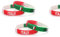 TARIFA UNITED 5 Braccialetti italiani silicone bandiera Italiana gadget Italia souvenir italia bandierine Italia braccialetti gomma colorati bandiera Italia braccialetti silicone