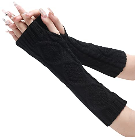 Strickhandschuhe Damen Armwärmer Strick Handstulpen Damen Stricken Armwärmer Lange Mädchen Handschuhe Damen Pulswärmer Winter