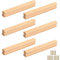 6 Piezas Tirador de Madera para Muebles, Pomos para Armario con Tornillos, Distancia Entre Agujeros 64 mm, para Armarios, Baños, Oficinas y Cocinas