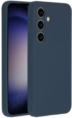 ACCEZZ kompatibel mit Samsung Galaxy S24 Plus Hülle – Liquid Silikon Case – Back Cover Handyhülle in Dunkelblau [Mikrofaser-Futter, Ultradünn, Kratzfest, Stabil]