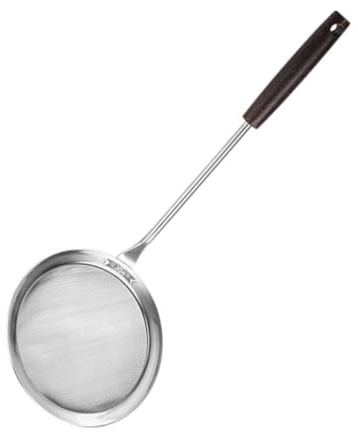 Cabilock colador cucharones de cocina acero inoxidable espumador skimmer de araña espumadera de acero inoxidable skimmer de cuchara de malla cuchara para quitar grasa alimento