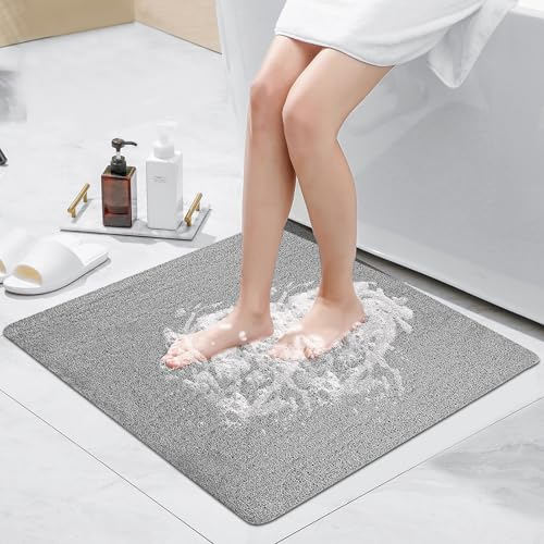TNOMSNO Tapis Antidérapant Baignoire 80x80cm, Tapis Baignoire Antidérapant avec Trous de Drainage, Doux PVC et Sécurité Confort Doux, Tapis de Baignoire Antidérapant pour Salle de Bain et Zones Humide
