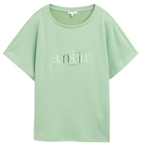 TOM TAILOR T-Shirt mit V-Ausschnitt, Deep Forest Green, XXL