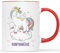 𝗖𝗔𝗗𝗘𝗔𝗨 𝗣𝗟𝗨𝗦 Mug Personnalisé Prénom - Licorne, Humour, Drôle - Pour Homme et Femme