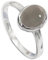 JEWELFORCE 925 Sterling Silber grauer Mondstein-Edelstein-Ring für Herren und Damen, Stein-Bandring, Ring aller Größen, handgefertigter Schmuck JSR-1078BQ_55 (17.5)