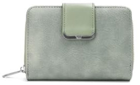 VUCH Geldbörse Felle Mint für Frauen, MittelGroßes Geldbeutel für Damen, Portemonnaie für Mädchen, Portmonee mit Reißverschluss, Brieftasche