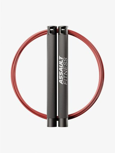 RPM Session4 - Assault Fitness (True Black) – Premium-Springseil für Profis – Aluminiumgriffe, Verstellbare Länge, Schnellrotation für Double Unders – Perfekt für Functional Fitness & Fitness Workouts