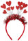 Herz Haarreif Rot, Glitzer Herzen Stirnband, Rot Herzen Haarreifen Kinder Mädchen, Haarband Haarschmuck Für Valentinstag Hochzeit Geburtstag Festival Party, Faschingsparty, Valentines Party
