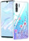 Pazpnoy Coque pour Huawei P30 Pro,Transparente Étui avec Exquis Motif Fleur Dessin,Housse TPU Ultra Mince, Silicone Femmes Antichoc Protection Case Cover-3