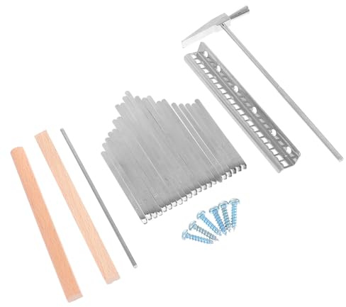 Kalimba Reparaturwerkzeugset aus Stahl mit Holzgriff für 21 Töne | Stimmhammer und Ersatzteile, für Daumenklavier und Kalimba, Zubehör für Probe und Auftritt Zufällige Farbe