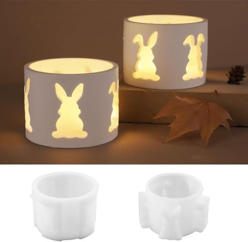 Silikonformen Gießformen Ostern, Kerzenhalter Silikon Formen Gießform Hase, DIY Hase Silikonformen Gießformen Ostern, Kerzenständer Für Handwerk Osterdeko