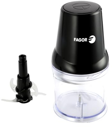 Picadora Eléctrica de Alimentos 500ml, Mini Picadora para Cebolla, Verduras y Carne, Trituradora Cocina Rápida con Doble Cuchilla Inoxidable, Fácil Limpieza, FAGOR EasyCut