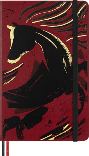Moleskine Das Jahr des Pferdes Notizbuch L/A5, liniert, fester Einband, Holzschnitt