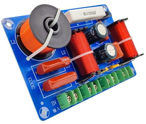 3-Wege-Frequenzweiche,Vielseitige Hochtöner-Frequenzweiche Für Lautsprecher | Kompakte Mehrwege-Weiche mit Hochleistungsfrequenzteilung für Wartung Modifikation Soundanlagen Audiotechnik Systeme