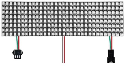 Koolenry Programmble LED Display Screen, WS2812B RGB 8x 32 Pixels Digital Flexible Dot Individually Addressable LED Panel