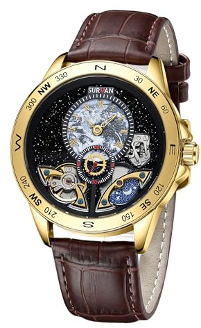 SURVAN WatchDesigner Montres automatiques pour Homme, Montre mécanique