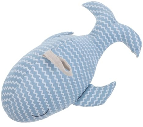 JOINPAYA Butoir de Porte Fantaisie en Tissu Doux Forme Baleine Bleu Foncé, Cale-Porte Anti-Collision Stable Le Vent, Butée Décorative Mignonne pour Maison Bureau Chambre Nautique