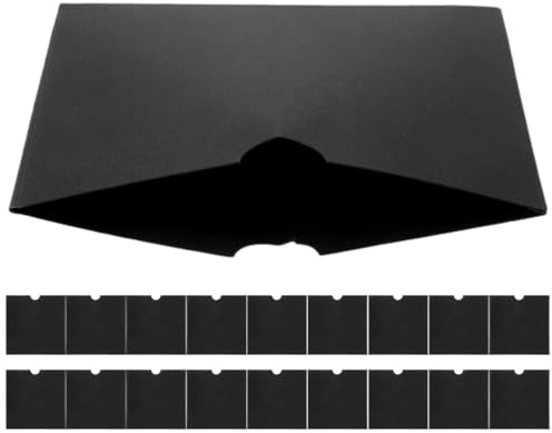 MALUGOGO CD-/DVD-Hüllen aus Kraftpapier für DVDs, leicht und kompatibel mit Disc-Formaten, schwarze Papier-CD-Hüllen für Zuhause und Reisen, 20 Stück