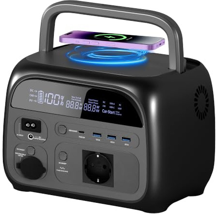 CTOLITY AP400 Estación de Energía Portátil 500W, Generador Solar de 345Wh, Generador con Salidas USB A Y C, Batería LiFePO4 de Carga Rápida para Camping, Viajes por Carretera y Cortes de Luz