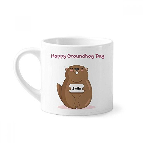 DIYthinker Amérique Heureux USA Jour de la marmotte Canada Mini Festival Tasse à café Blanc Poterie Tasse en céramique avec poignée 6 oz Cadeau Multicolor