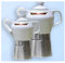 Sirge Caffettiera Moka 2 tazzine in fine Porcellana certificata e Decorata Oro Mary 55