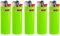 BIC Maxi Feuerzeuge Reibrad Lighter Neutral Flints Zündstein J26 5 Stück + Keyring Flaschenöffner All u need (Apfelgrün)