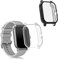 kwmobile Set 2X Custodia Smartwatch Compatibile con Huami Amazfit GTS 3 / GTS 2 / GTS 2e Cover - Case Silicone Protezione Orologio Fitness Nero/Trasparente