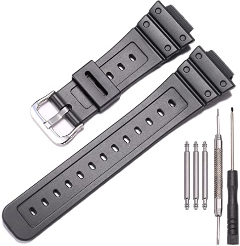 MCXGL 16mm Unisex-Uhrenarmband aus Kunstharz, kompatibel mit G-Shock DW5900 DW5600E GW-M5610 DW6900 DW-6600 Outdoor-Sport band