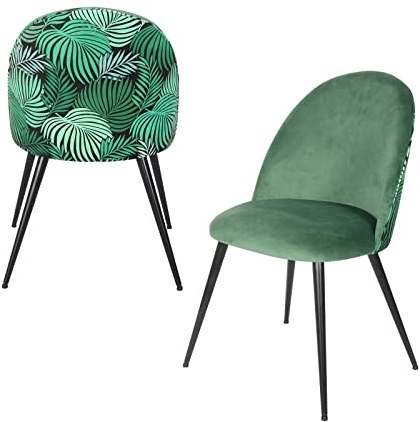 HTI living Stuhl Tampa Leaf Grün Esszimmerstuhl Designstuhl 2-teilig