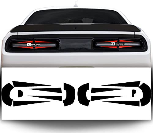 BOGAR TECH DESIGNS Vinyl-Overlay-Aufkleber für Rücklicht, Rennstrecke, kompatibel mit Dodge Challenger 2015–2024, glänzend Typ B