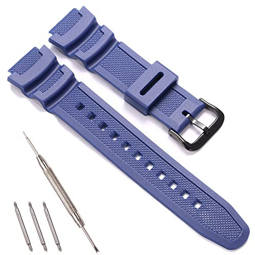 RCNZWQB Resin Ersatz Uhrenarmband Kompatibel mit Casio SGW-400 SGW-500 AE-1200 AE-1000 Herren Wasserdichtes Gummiband Zubehör