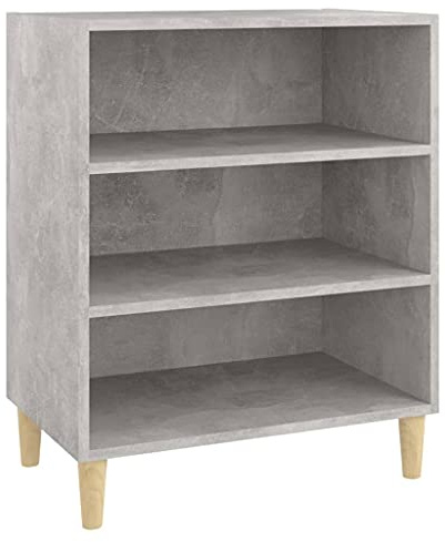 vidaXL Sideboard | Concrete grey | Engineered wood, solid eucalyptus wood