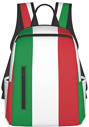 OTRAHCSD Rucksack, Italien-Flagge, leichter Rucksack für Herren und Damen, lässiger Tagesrucksack für Wandern, Camping, Reisen, Outdoor, siehe abbildung, One size