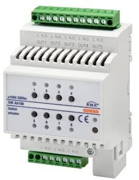 Gewiss GWA9108 Attuatore On/Off, KNX, 10AX, 8 Canale