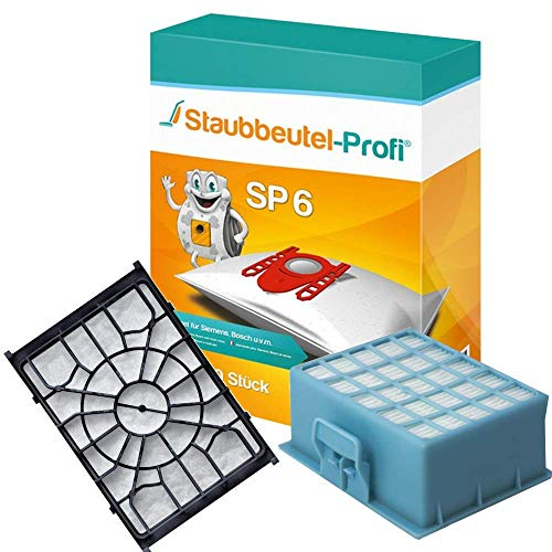 Staubsaugerbeutel Hepafilter Motorschutzfilter geeignet für Siemens IQ300 VSZ4GM338 Staubsauger (10 Staubbeutel + 1 Hepa + 1 Motorfilter)