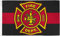 Robuste Feuerwehr-Flagge, 90 x 150 cm, Rot / Schwarz