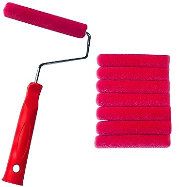 Duiaynke Mini kit de rouleau de peinture époxy, pinceau de peinture intérieure haute densité, pour peinture murale