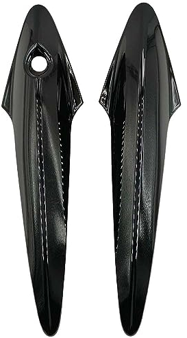 cantondz 1 Paar Türgriff Abdeckungen Auto Außentürgriff Abdeckung Auto Türgriff Verkleidung Schwarz Kompatibel mit Honda Type R MK8 FK Civic FN2 2006-12