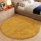 TAPISO Essence Teppich Rund Gelb Senffarbe Hochflor Langflor Shaggy Einfarbig Weich Flauschig Schlafzimmer Wohnzimmer Kinderzimmer ÖKO-TEX 160 x 160 cm