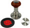 KuGuo The Force Tamper, automatischer Schlag, einstellbarer konstanter Druck und automatische Nivellierung, Kaffee-Tamper, rötlich-braune Qualle, Holzgriff-Set Pro (Standard satz, 58.50mm)