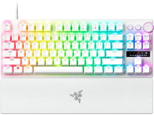 Razer - Huntsman V3 Pro TKL Wired Analog Optical Esports Keyboard with with Snap Tap Mode Rapid Trigger and Adjustable Actuation - White