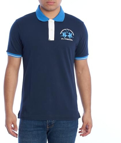 La Martina Polohemd für Damen, Poloshirt mit Polokragen, Kurzarm, 100% Baumwolle, Größe M, Mehrfarbig