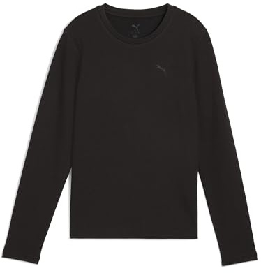 PUMA Unisex HER Slim Fit Longsleeve T-Shirts, PUMA Black,