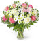 Rose Meadows Bouquet – Memory Lane, Belle Rose, Santini Chrysanthemums, Pistacia – Stunning Gift for Any Occasion – Elegant Floral Arrangement – Luxury Fresh Flowers (Medium)